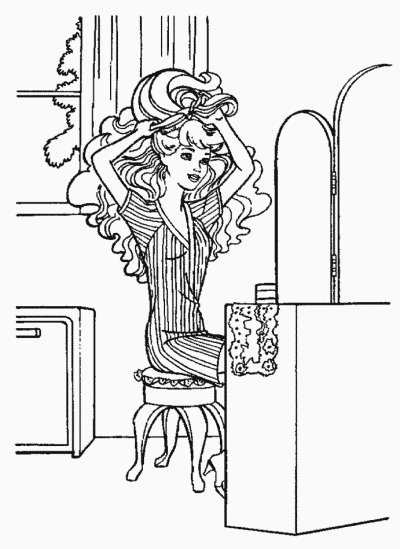 barbie coloring page