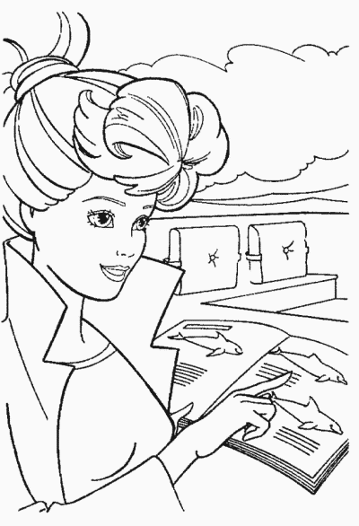 barbie coloring page