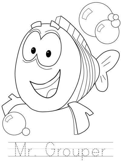 Mr. Grouper Coloring Pages 6