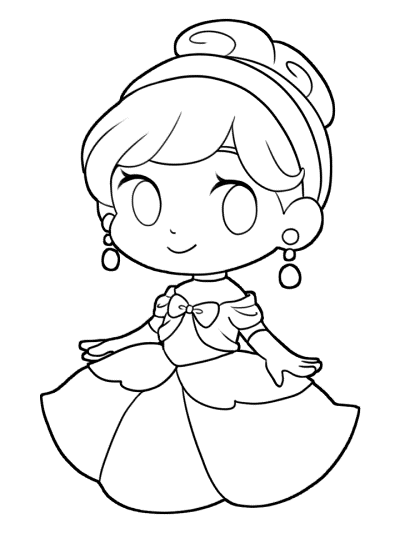 Cinderella coloring page