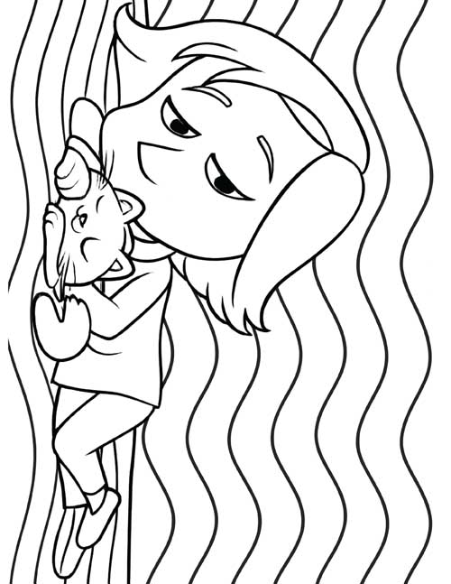 inside out coloring page of sadness