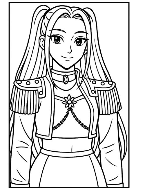 adult coloring page of the willow maiden