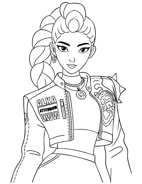 kpop demon hunters coloring page - rumi