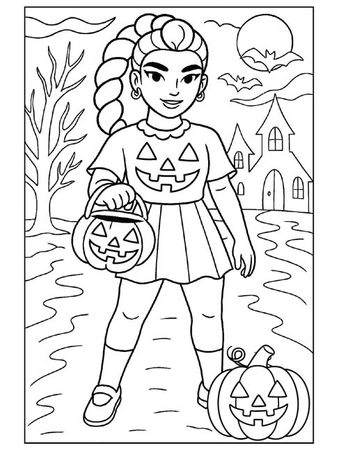 Halloween coloring page of Rumi