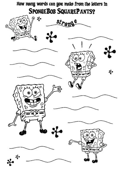 Spongebob Squarepants anagram