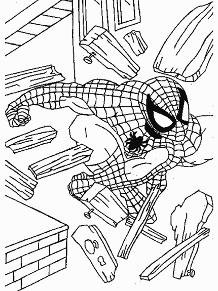 spiderman coloring page