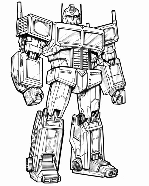 Optimus Prime Coloring Page