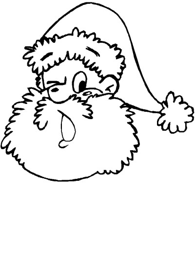 Santa Claus winking coloring page