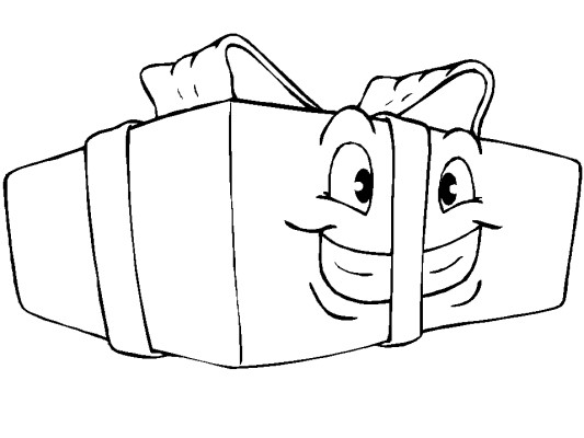 Christmas gift coloring page