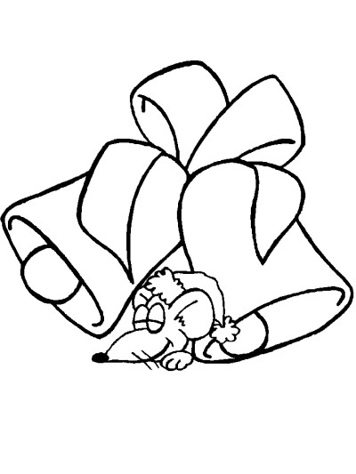 Christmas bell coloring page