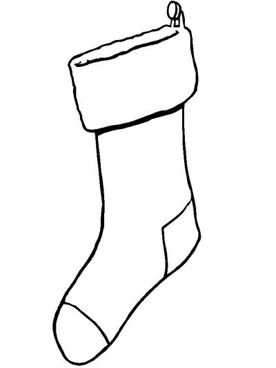 Christmas stocking coloring page
