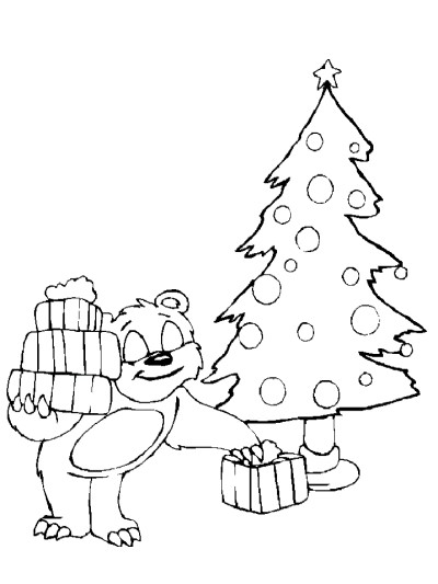 Christmas tree coloring page