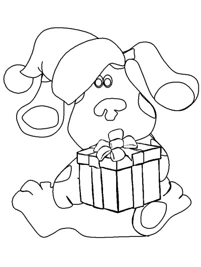 Christmas Blue's Clues coloring page