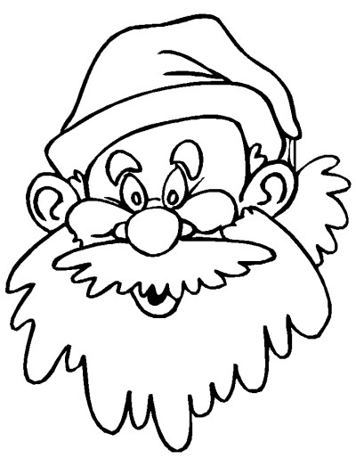 Santa Claus face coloring page