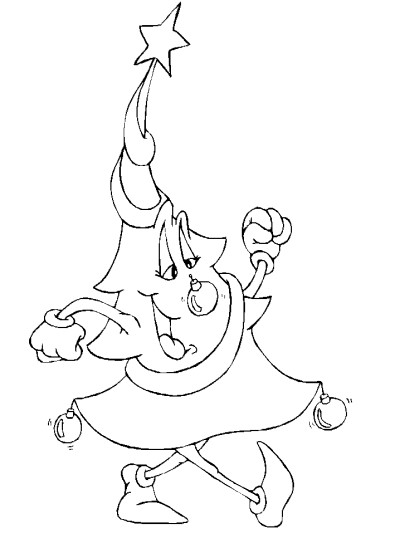 Christmas tree coloring page