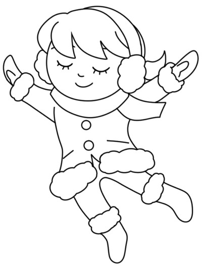 coloring page of a girl dancing