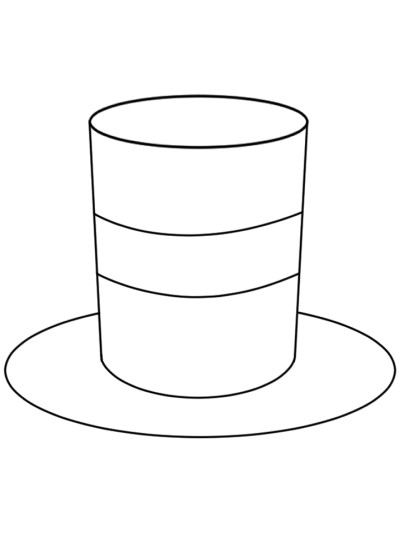 coloring page of a hat