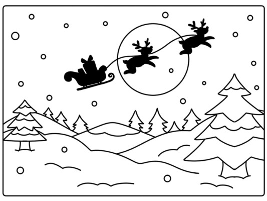 Twas the Night Before Christmas coloring page