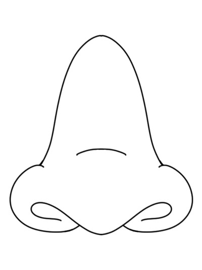 coloring page of a nose