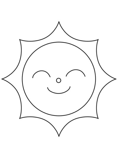 coloring page of the sun