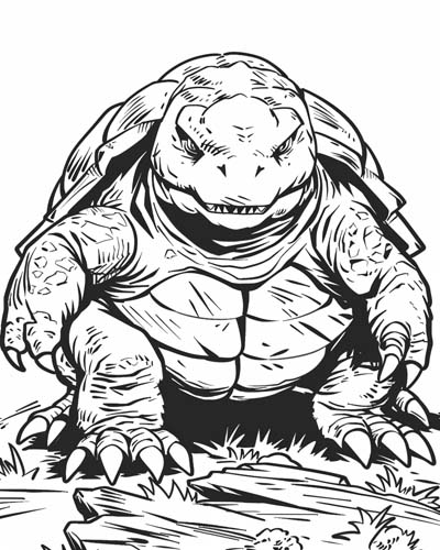 gamera coloring page