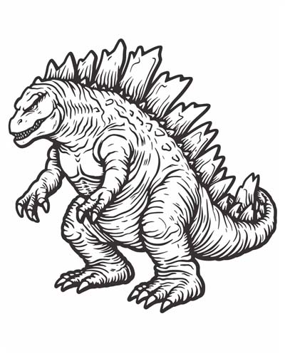 Godzilla coloring page