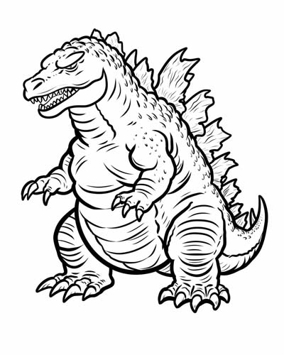 Godzilla coloring page