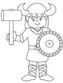 Danish vikings coloring pages