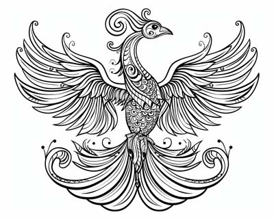 coloring page of the Ibong Idarna