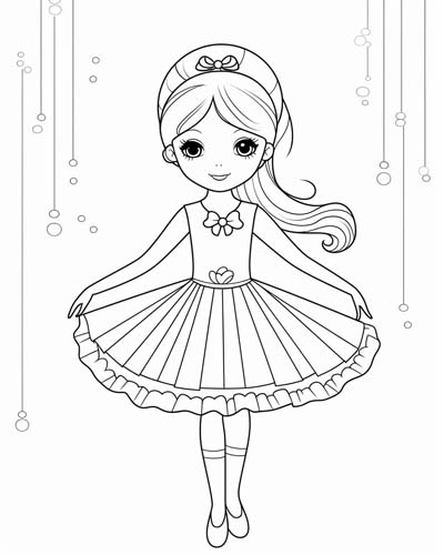 Cute Ballerina Coloring Pages for Kids Cute Ballerina Coloring Pages for Kids