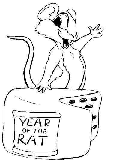 year of the rat coloring page