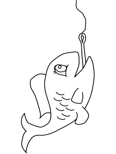 father's day fish coloring page