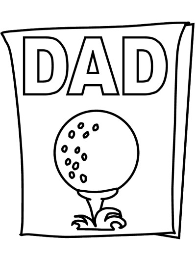 father's day golf coloring page