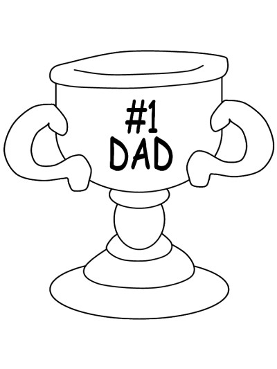 number one dad coloring page