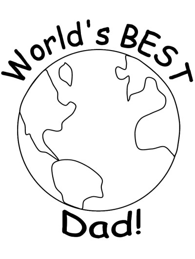 world's best dad coloring page