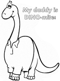 dino-mite dad coloring page