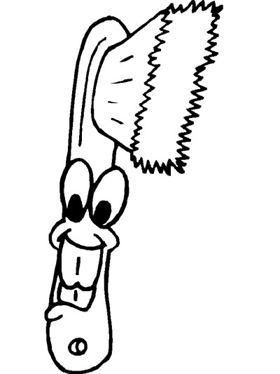 toothbrush coloring page