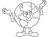 world coloring page