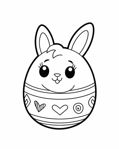 Easter egg coloring page
