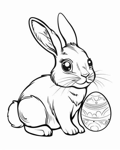 Easter egg coloring page
