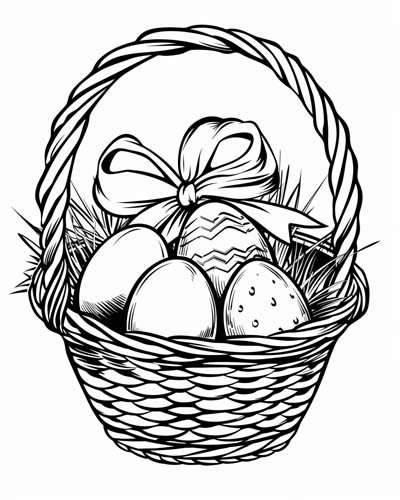 Easter egg coloring page