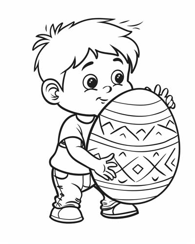 Easter egg coloring page