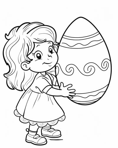 Easter egg coloring page