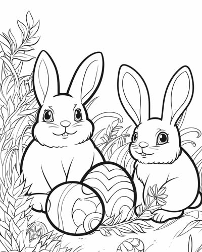 Easter egg coloring page