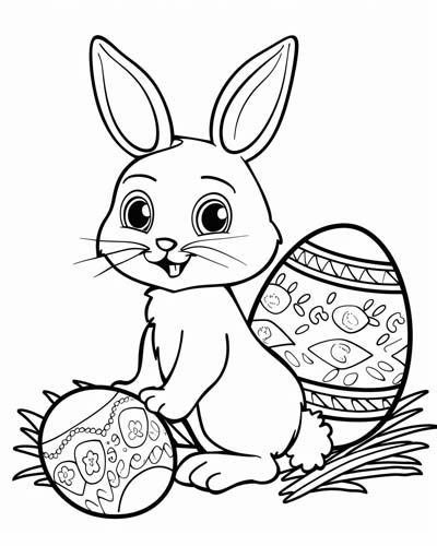 Easter egg coloring page