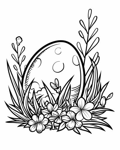 Easter egg coloring page