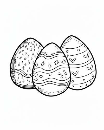 Easter egg coloring page