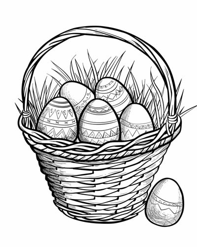 Easter egg coloring page