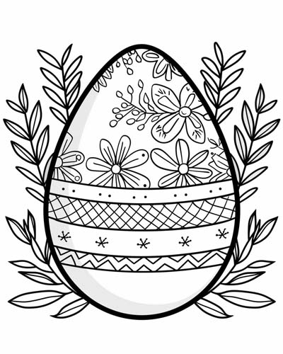 Easter egg coloring page