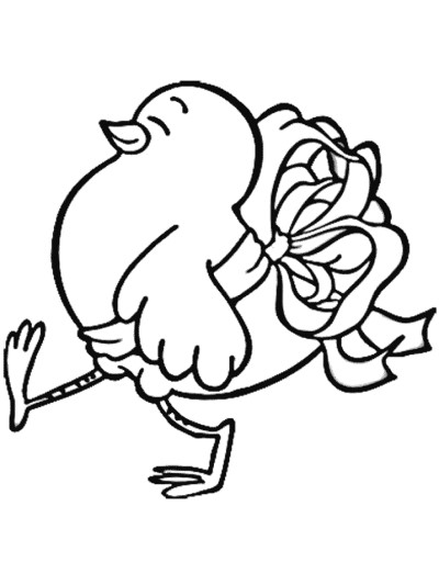 Easter chick coloring page
